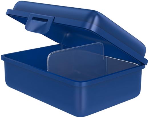 Actual product image Fizzii Lunch box with divider blue, space