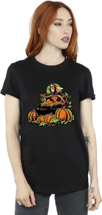 Actual product image Disney Womens/Ladies Evil Queen Villains Cotton Boyfriend Halloween T-Shirt (5XL)