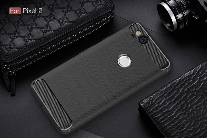 Produktbild Screenguard Google Pixel 2 Hülle Carbon Brushed Soft TPU (Google Pixel 2)