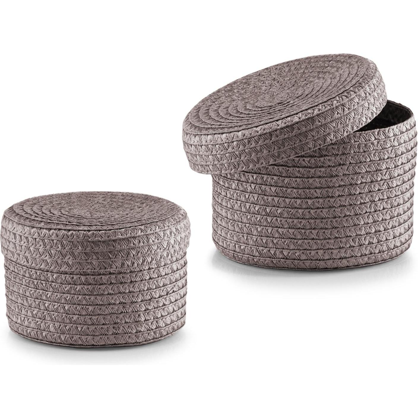 Zeller Present, Cesta, Set cestino (2 x, Ø 16 x 10 cm, Ø 17 x 12 cm)