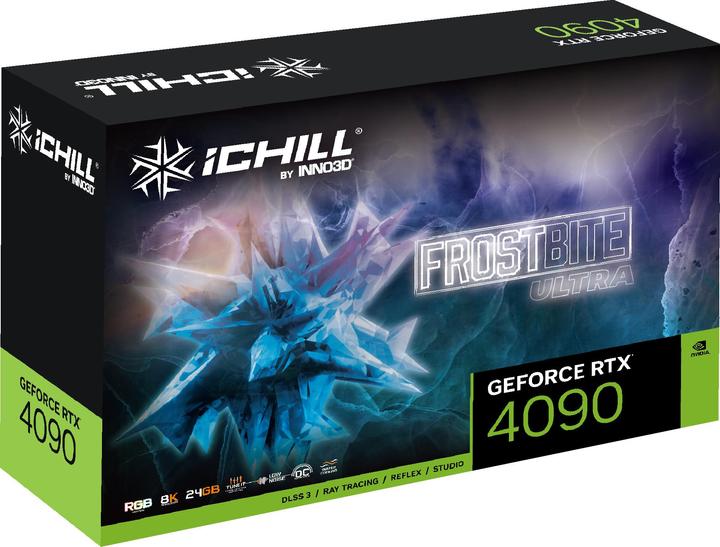 Actual product image Inno3D GeForce RTX 4090 iChill Frostbite Ultra (24 GB)