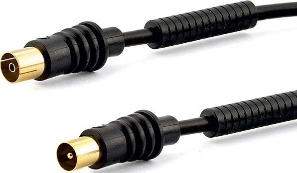 Produktbild E+P Antennenkabel AB 301 GL 1,5m schwarz (75 dB, Antennenkabel)