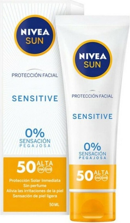 Produktbild NIVEA SUN FACIAL sensitive SPF50 50 ml (Sonnencreme Gesicht, SPF 50, 50 ml)