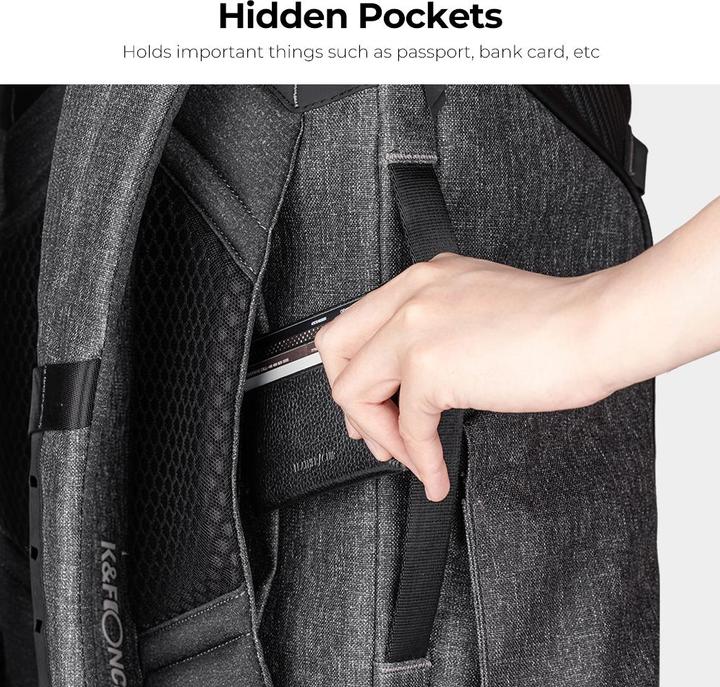 Actual product image K&F Concept Backpack 25L Star Wander 01 (Gray) (Camera shoulder bag, 25 l)