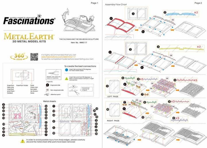 Produktbild Metal Earth constructie speelgoed The Old Man & The Sea Book Sculpture