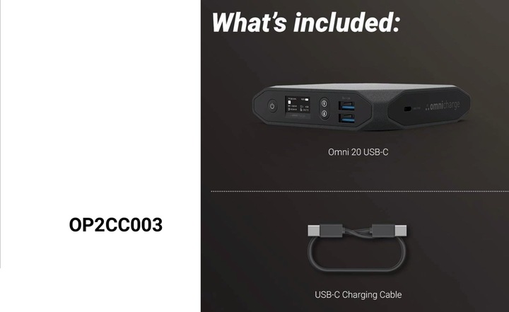 Produktbild Omnicharge Omni 20c+ (20000 mAh, 100 W, 71 Wh)