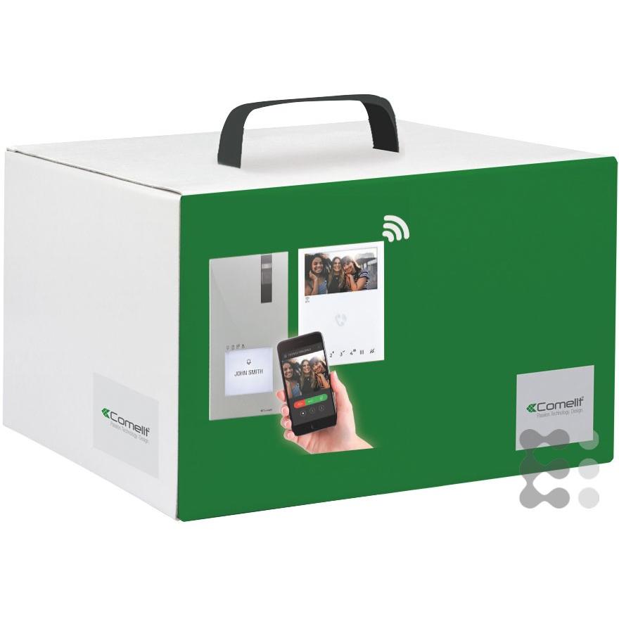 Comelit, Klingel + Türsprechanlage, 8451V Einfamilienhauskit Quadra 1-4 WE Monitor Mini HF WiFi System