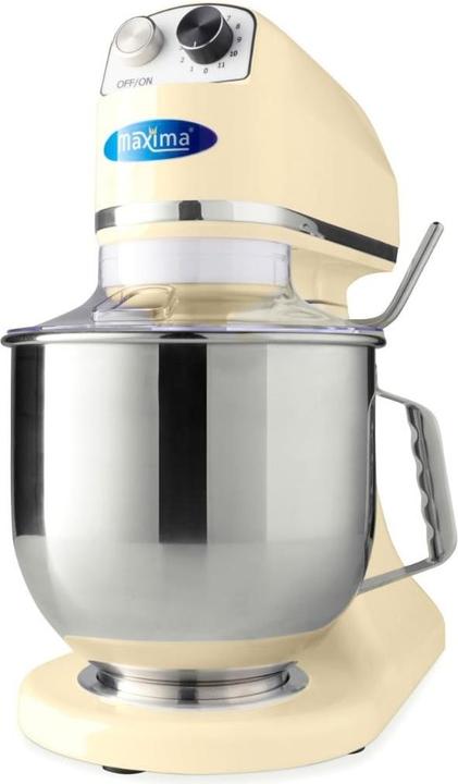 Produktbild Maxima Planeetmenger 7 L Tot 2 Kg Deeg Ivoor - RVS Mengkom - 11 Snelheden - (350 W, 6.50 l)