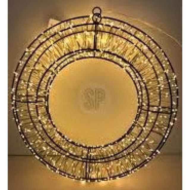 Produktbild G. Wurm Lichterkranz 1440er LED extra warmweiss mit Timer 6/18, IP44 Adapter aus Kunststoff schwarz Ø50cm (0.50 m)