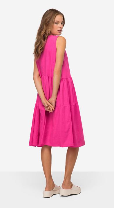 Produktbild Laurasøn Leinenmix-Kleid, uni, V-Ausschnitt, ärmellos (M)