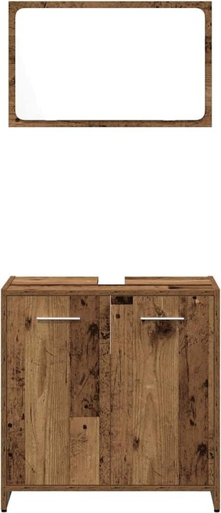 Immagine prodotto VidaXL 3-tlg. Badmöbel-Set Altholz-Optik Holzwerkstoff Badmöbelset