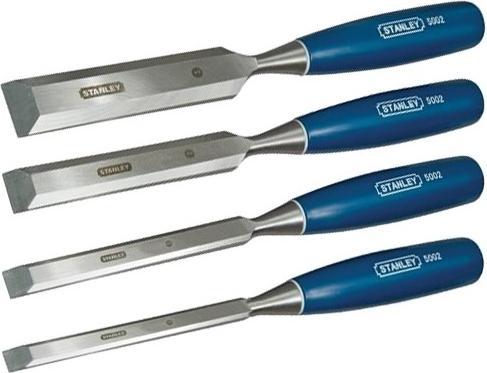 Image du produit Stanley 5002 Ciseaux à chanfrein Jeu de 4 & Oilstone (25 mm)