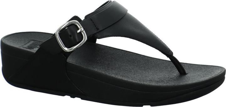 Actual product image Fitflop Lulu Adjustable Leather Toe Post Sandal (39)