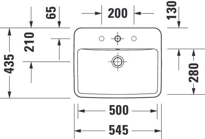 Produktbild Duravit Einbauwaschtisch (435 mm, 545 mm)