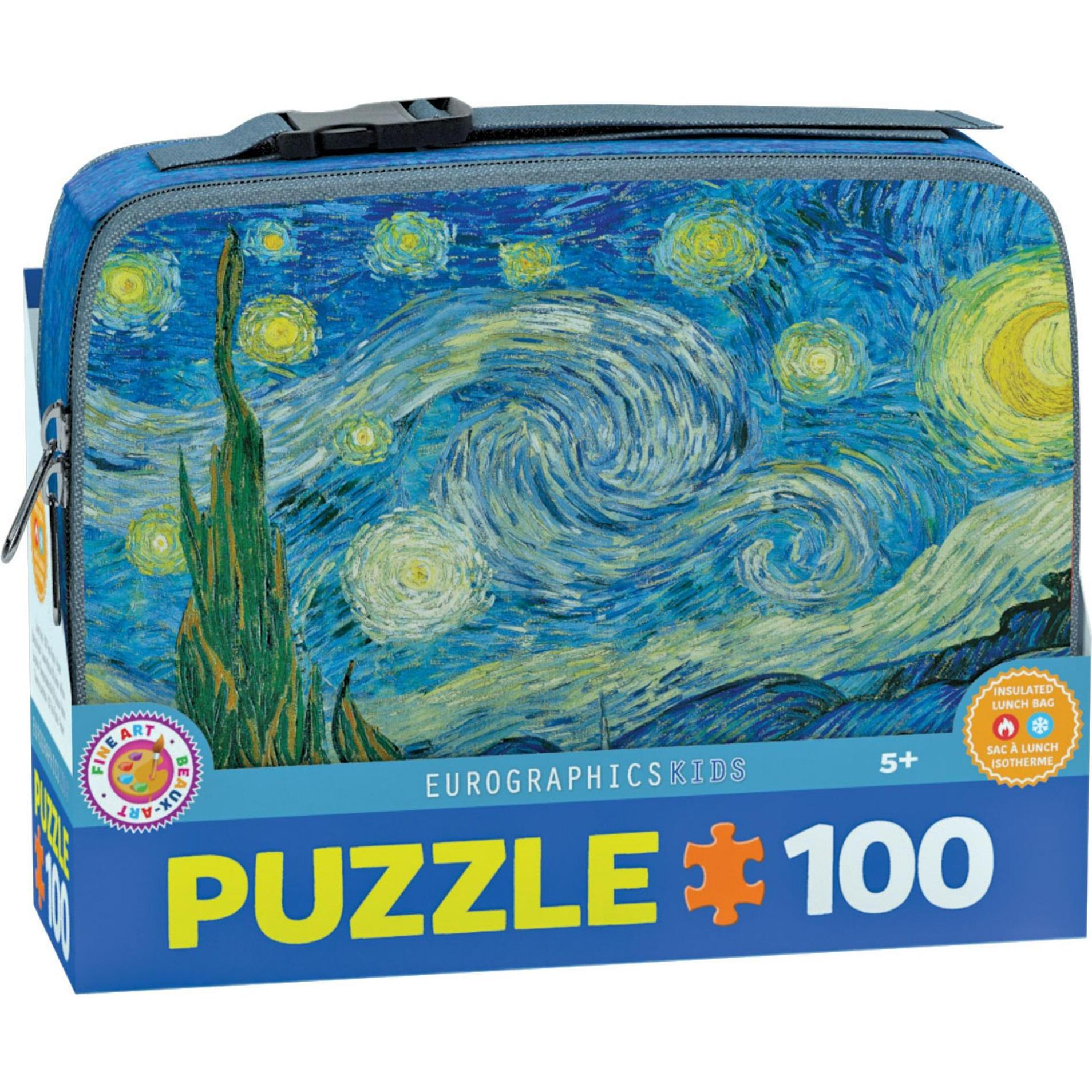 Eurographics Starry Night van Gogh Puzzle in einem Lunch Beutel (100 Teile)