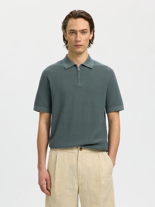 Produktbild Selected Slhcran Ss Knit Structure Zip Polo Noos (S)