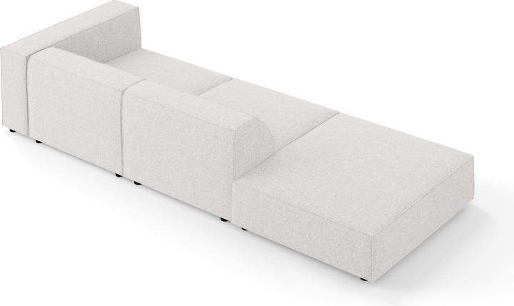 Actual product image Cosmopolitan Design Left Sofa, "Arendal", 4 Seats, Light Grey, 262x102x70 Made in Europe