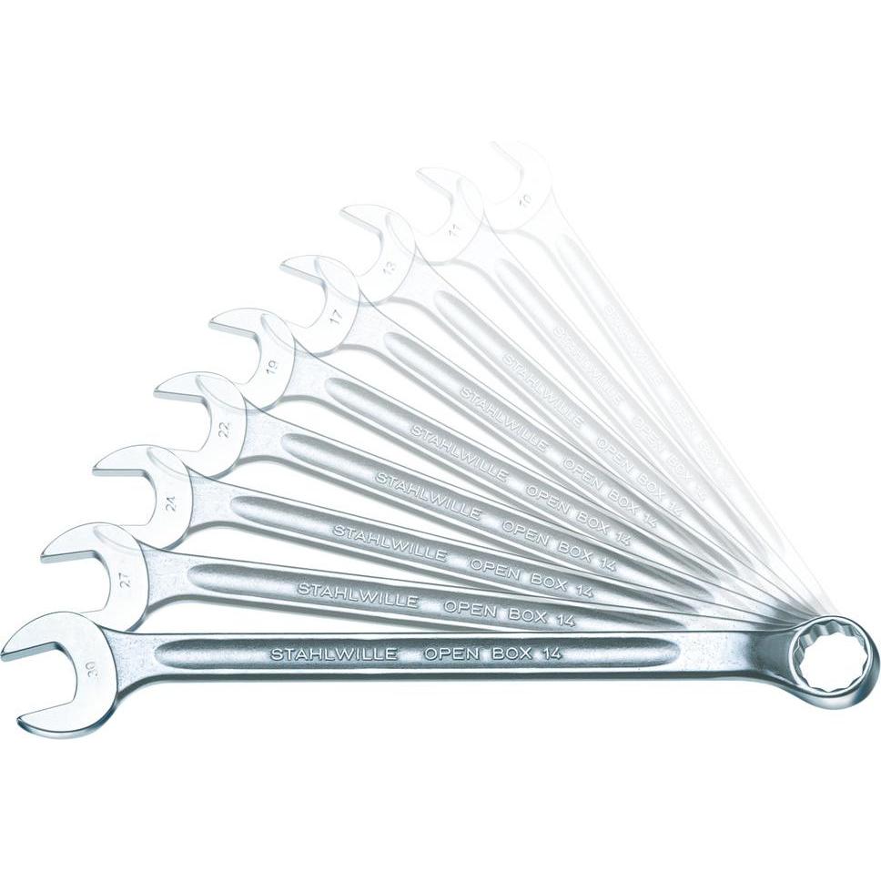 Stahlwille, Schraubenschlüssel, Ringmaulschlüsselsatz (8 mm, 10 mm, 11 mm, 12 mm, 13 mm, 14 mm, 16 mm, 17 mm, 18 mm, 19 ...