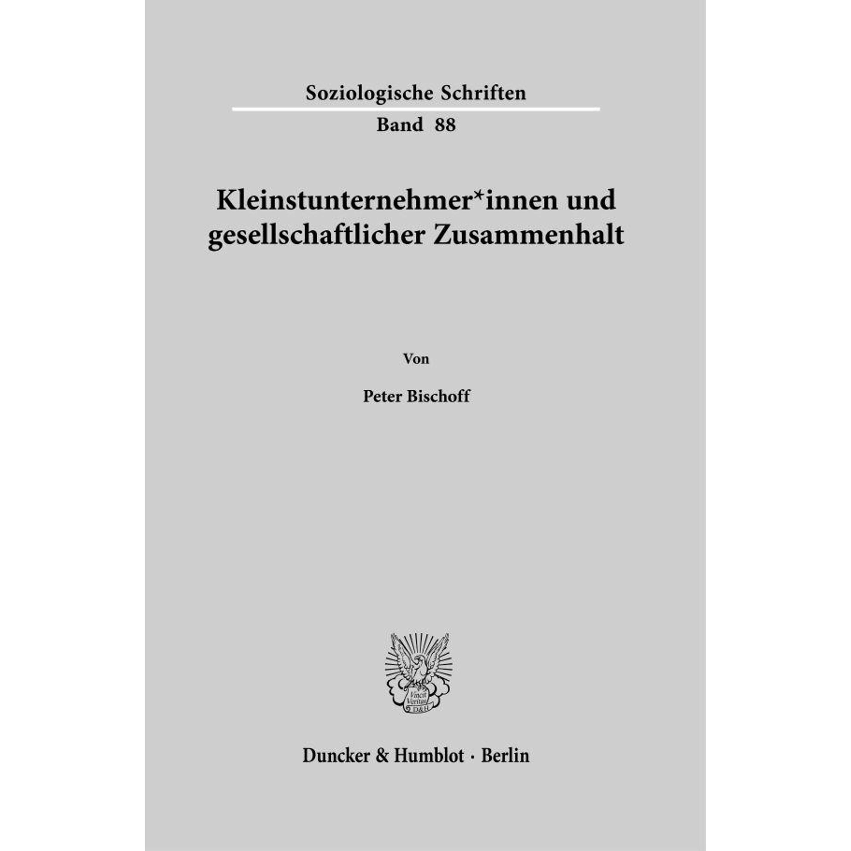 Bischoff:Kleinstunternehmer:innen und g, Fachbücher von Peter Bischoff