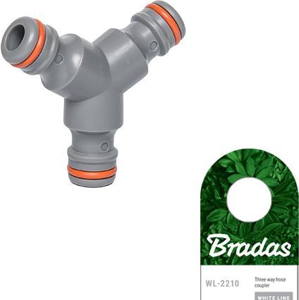 Bradas Hose connector WHITE LINE Y-piece, 1/2", grey (Hitch)