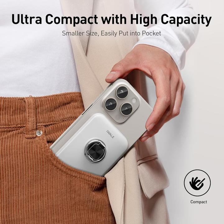 Produktbild iWalk PowerGrip 10000 WHI (10000 mAh, 20 W, 20 Wh)