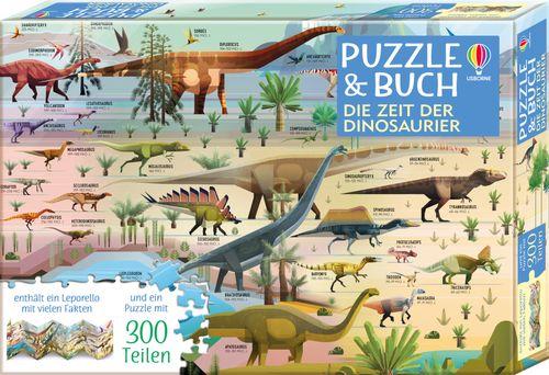 Puzzle & Buch: Die Zeit der Dinosaurier (300 Teile)