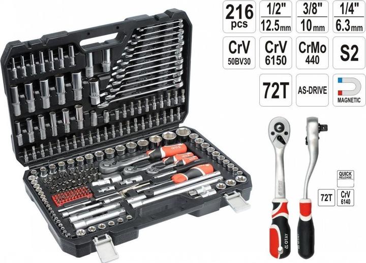 Immagine prodotto Yato YT-38842 (10 mm, 11 mm, 12 mm, 13 mm, 14 mm, 15 mm, 16 mm, 18 mm, 19 mm, 4 mm, 4,5 mm, 5 mm, 5,5 mm, 55 mm, 6 mm, 6,3 mm, 6,5 mm, 60 mm, 7 mm, 8 mm, 9 mm)