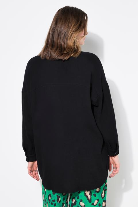 Immagine prodotto Studio Untold Blusa di mussola dal taglio oversize con taschino con dettaglio leopardato (50, 52)