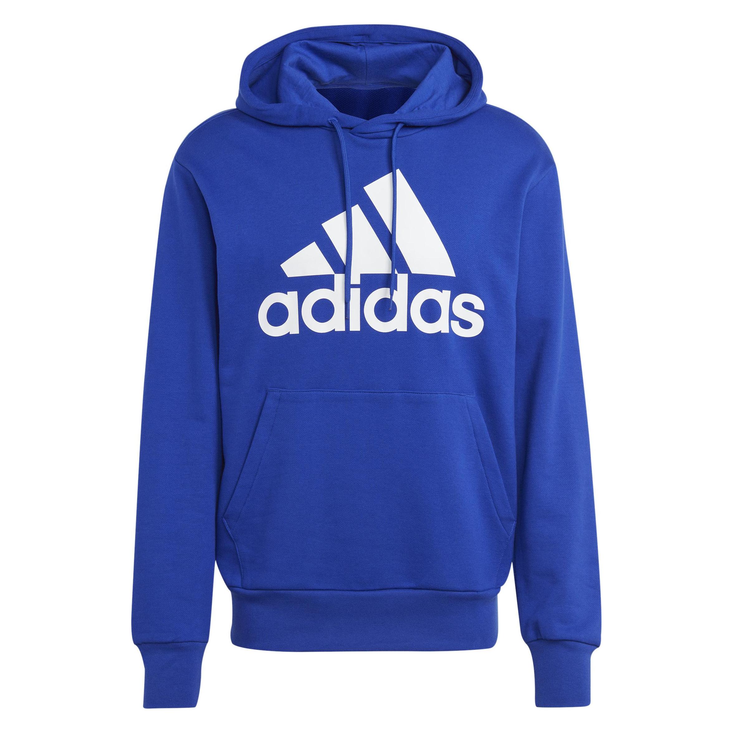Adidas, Herren, Pullover, Essentials French Terry-Hoodie Mit Grossem Logo, Blau, (M)