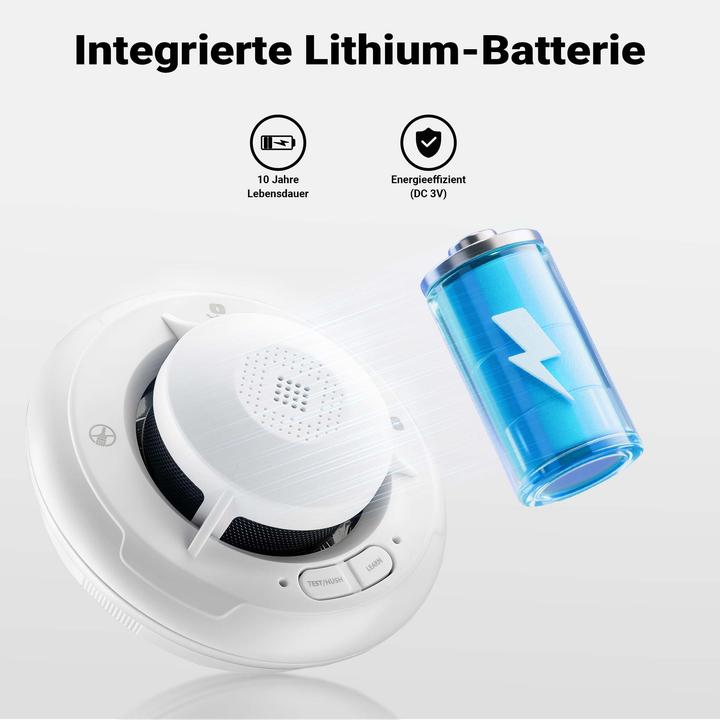 Produktbild Wiltec Rauchmelder vernetzt Funk Feuermelder 10 Jahre Batterie Brandmelder