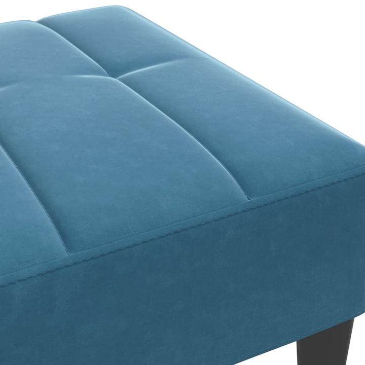 Image du produit VidaXL Repose-pieds Bleu 77x55x31 cm Velours