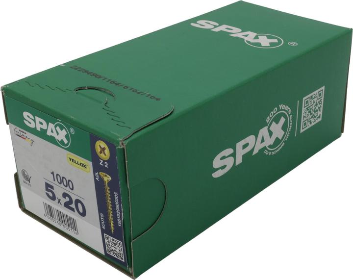 Actual product image Spax Senkmultikopf Kreuzschlitz Z2 Vollgewinde Yellox (1000 Screws per piece)