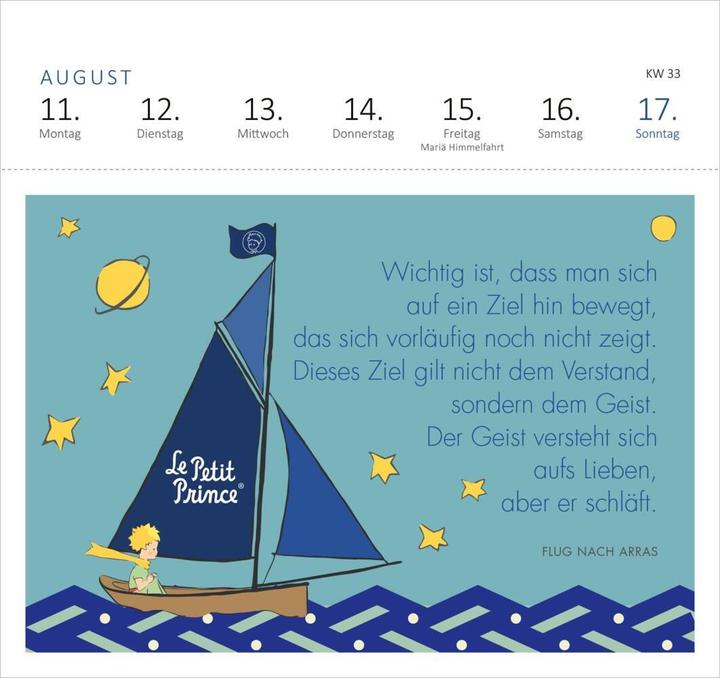 Produktbild Postk.Kalender Kleiner Prinz (17 x 17 cm, Deutsch)