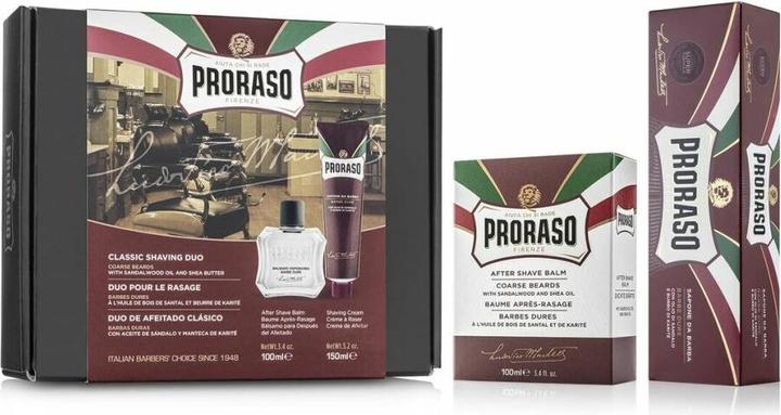 Immagine prodotto Proraso Duo da barba classico rosso (Balsamo dopobarba, 100 ml)