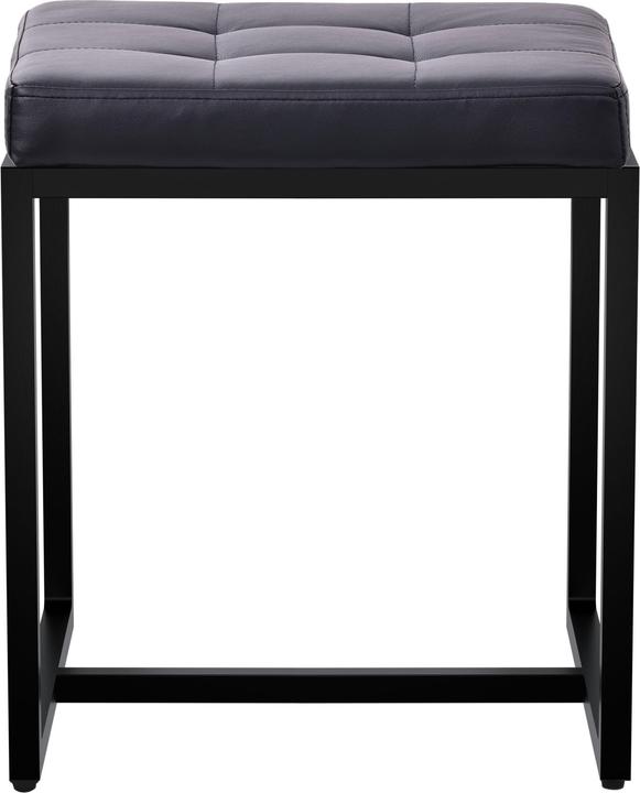 Actual product image CLP Barci stool with upholstery and black iron frame