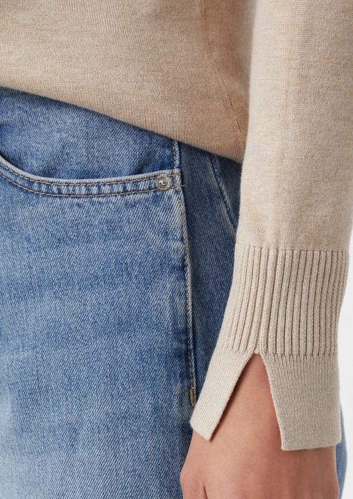 Produktbild Comma Strickpullover Strickpullover mit V-Ausschnitt und Rippdetails (40)