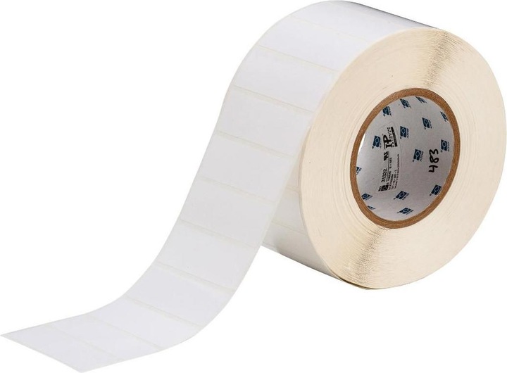 Actual product image Brady THT-18-422-3, Polyester, White, glossy, 76.20 x 25.40 mm, permanent (3000 E.)