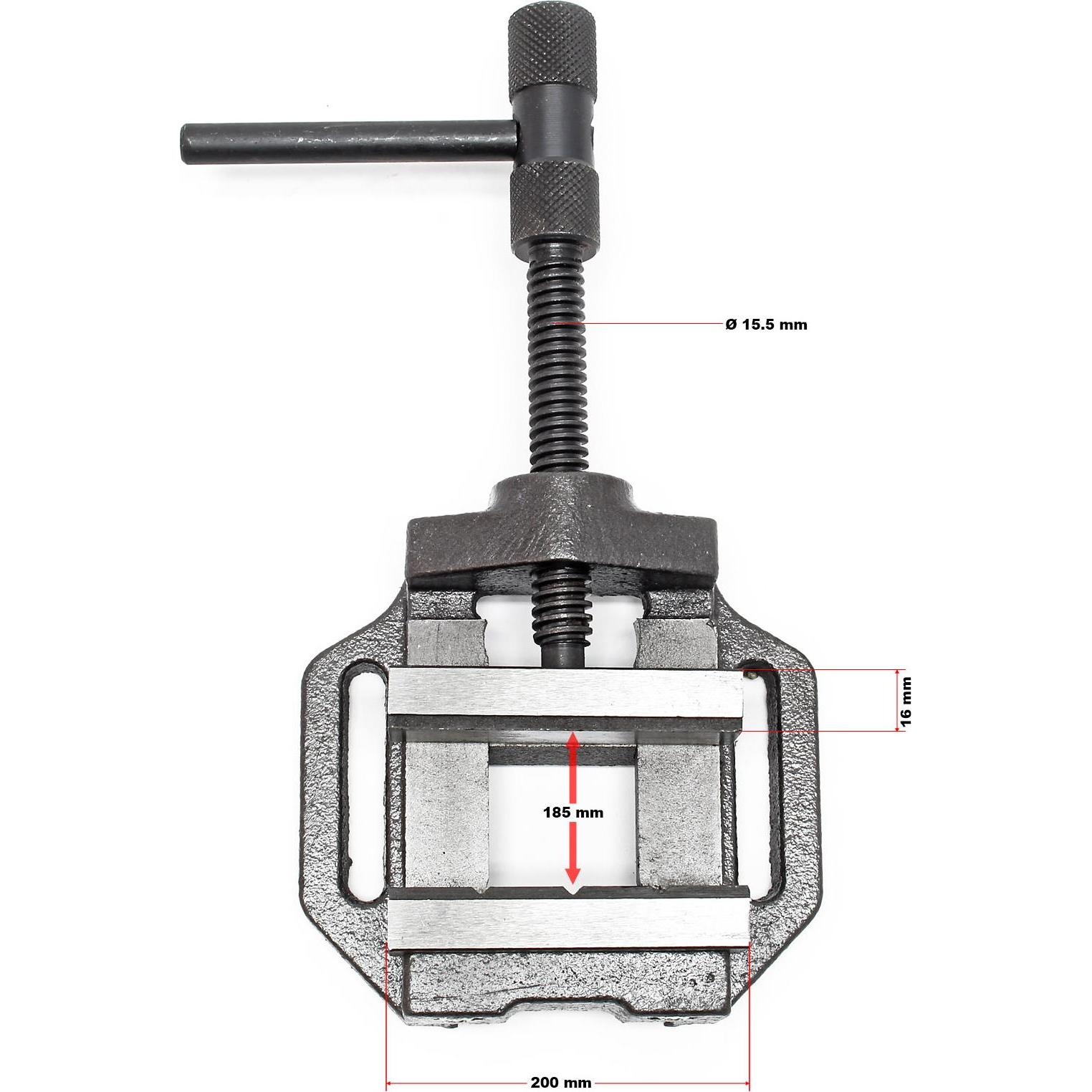 Wiltec, Schraubstock + Zwinge, Maschinenschraubstock 200mm Schraubstock Werkstatt Bohrmaschinenschraubstock (200 mm)