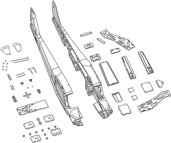 Actual product image Multiplex Hull parts set FunCub XL