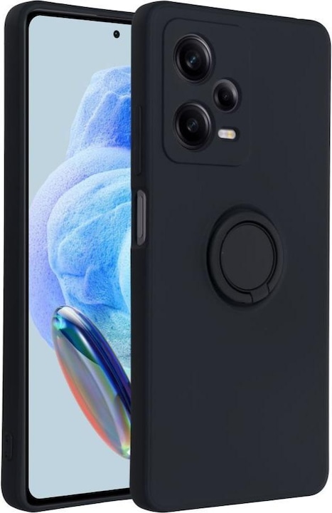 Produktbild OEM Rückwandabdeckung SILICONE RING Hülle für XIAOMI Redmi Note 12 Pro 5G schwarz (Xiaomi Redmi Note 12 Pro 5G)