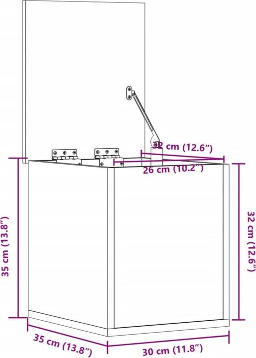 Actual product image vidaXL Truhe (35 cm, 1x)