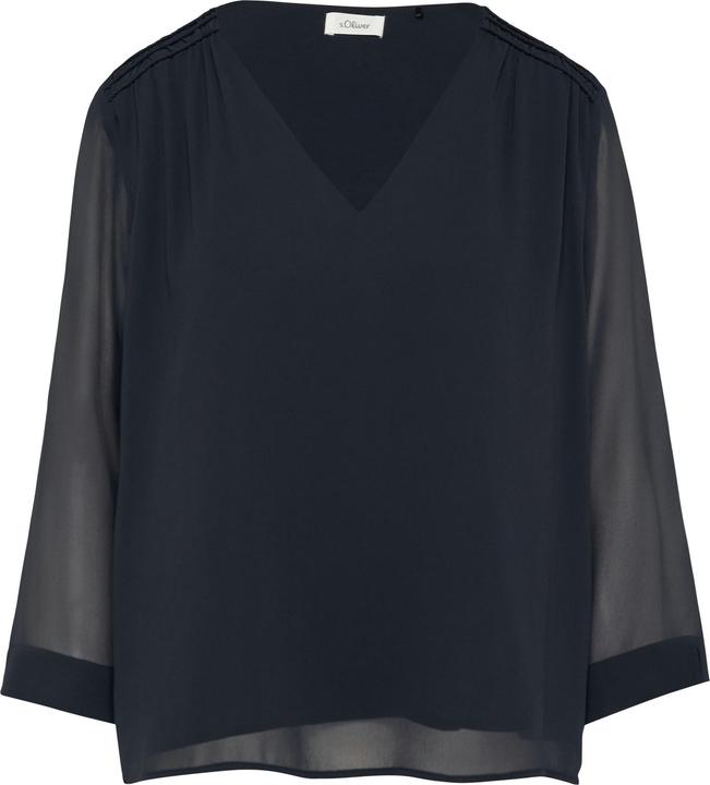 Produktbild S.Oliver Bluse Chiffon-Bluse mit Smokdetails (34)