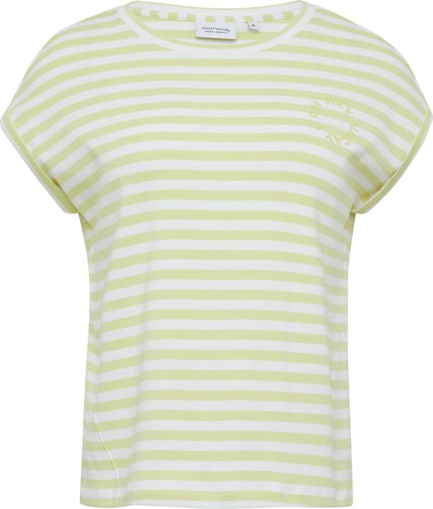 Actual product image Comma T-Shirt Gestreiftes T-Shirt mit verlegter Seitennaht und Printdetail (38)