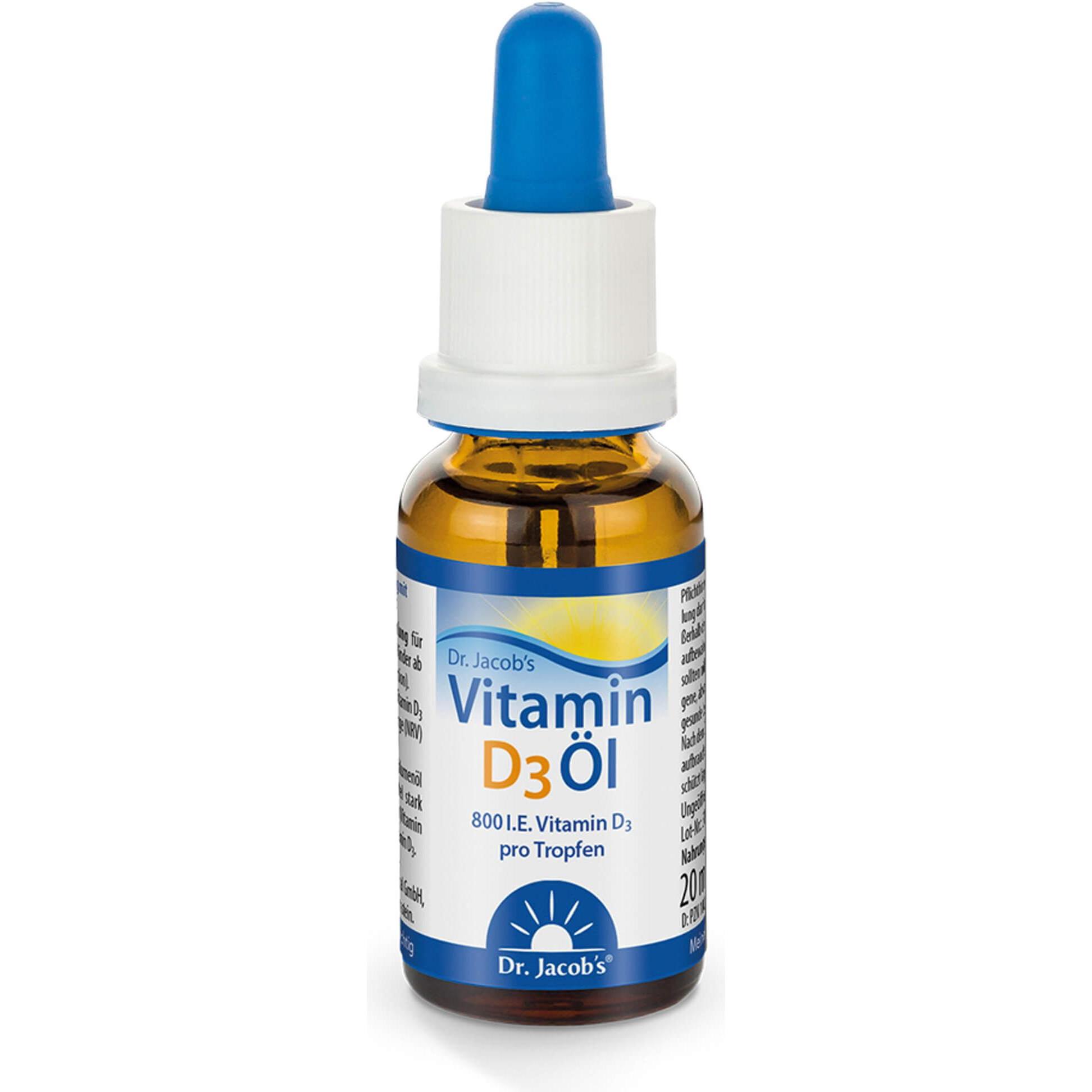 Dr. Jacob's, Vitamine + Nahrungsergänzung, Vitamin D3 Öl (1 Stück, Tropfen, 70 g)