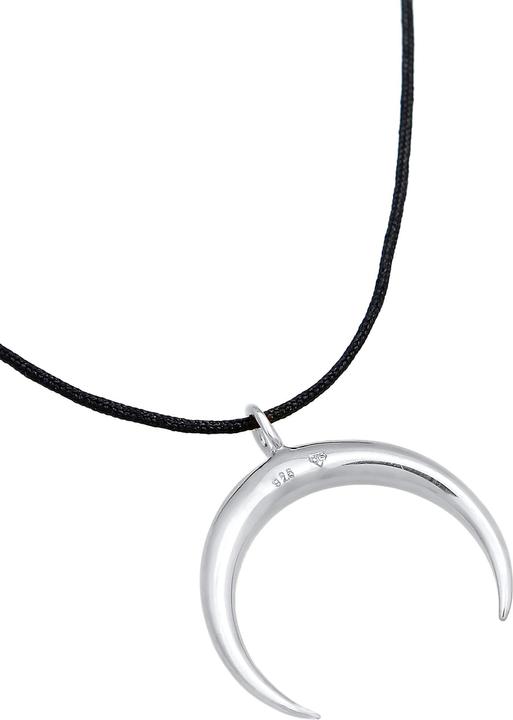 Image du produit Elli Collier Choker Nylon croissant de lune 925 argent (Nylon, Argent sterling 925, Pas de pierres précieuses, 36 cm)
