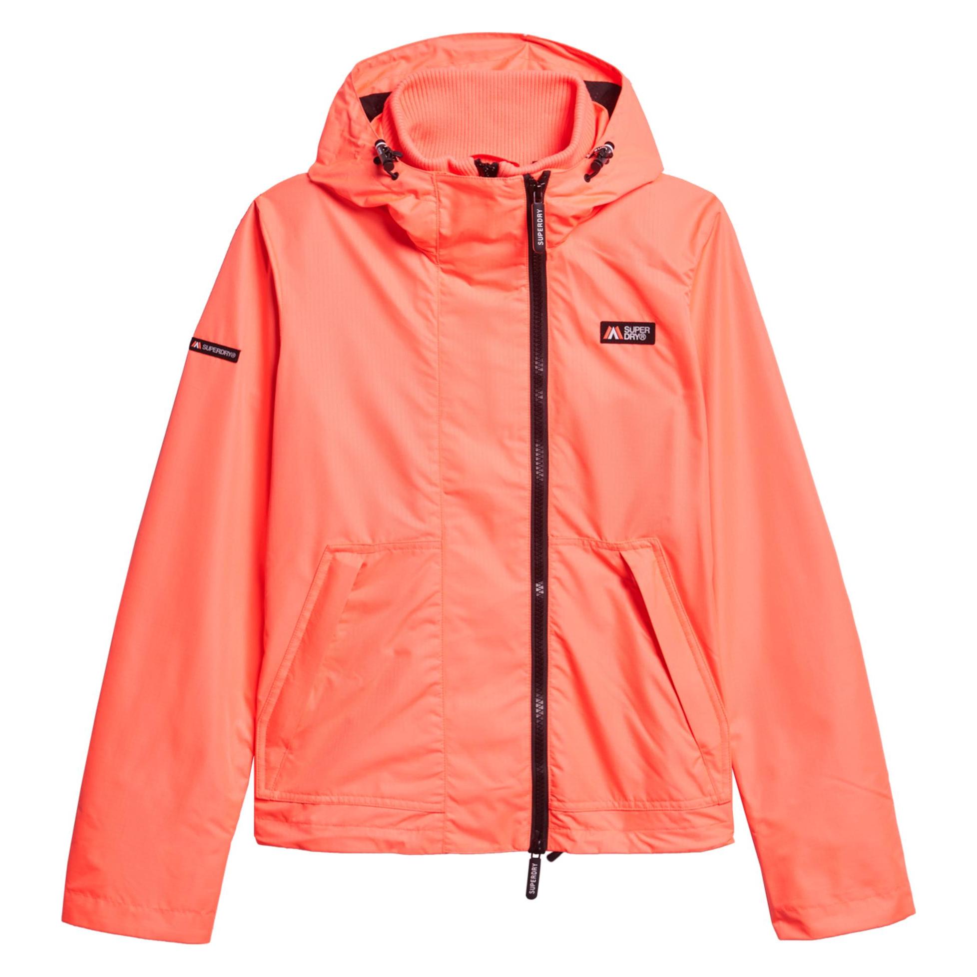 Superdry, Damen, Outdoorjacken, Mountain Windbreaker Jacke Mit Kapuze (L), Rot, L