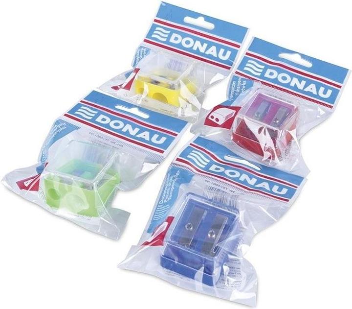 Produktbild Donau Bleistiftspitzer, kunststoff, doppelloch, farbig sortiert