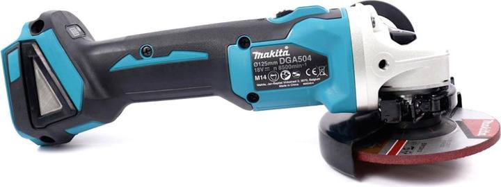 Actual product image Makita DGA 504 ZE 18 V Li-Ion Cordless Angle Grinder 125 mm Brushless + Makpac Inlay - without batte (125 mm)