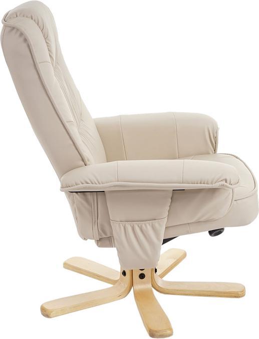 Produktbild Swisshandel24 Relaxsessel Fernsehsessel Sessel ohne Hocker M56 Kunstleder - creme