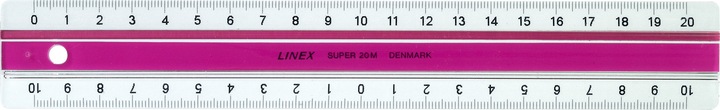 Actual product image Linex S20MM Super ruler pink (200 mm)